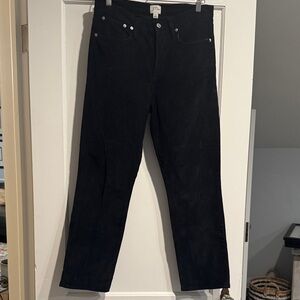 J. Crew Women’s  Black Straight Corduroy Pants